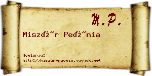 Miszár Peónia névjegykártya